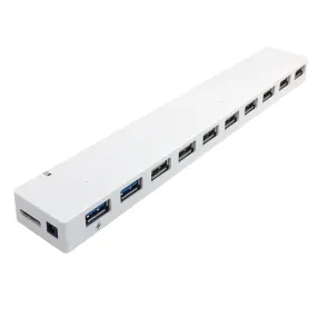 10-Port USB 3.0 Hub (2x USB 3.0, 8x USB 2.0   Charger) - White