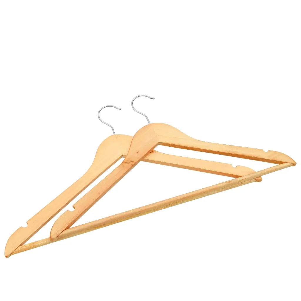 100 pcs Clothes Hanger Set Non-slip Hardwood