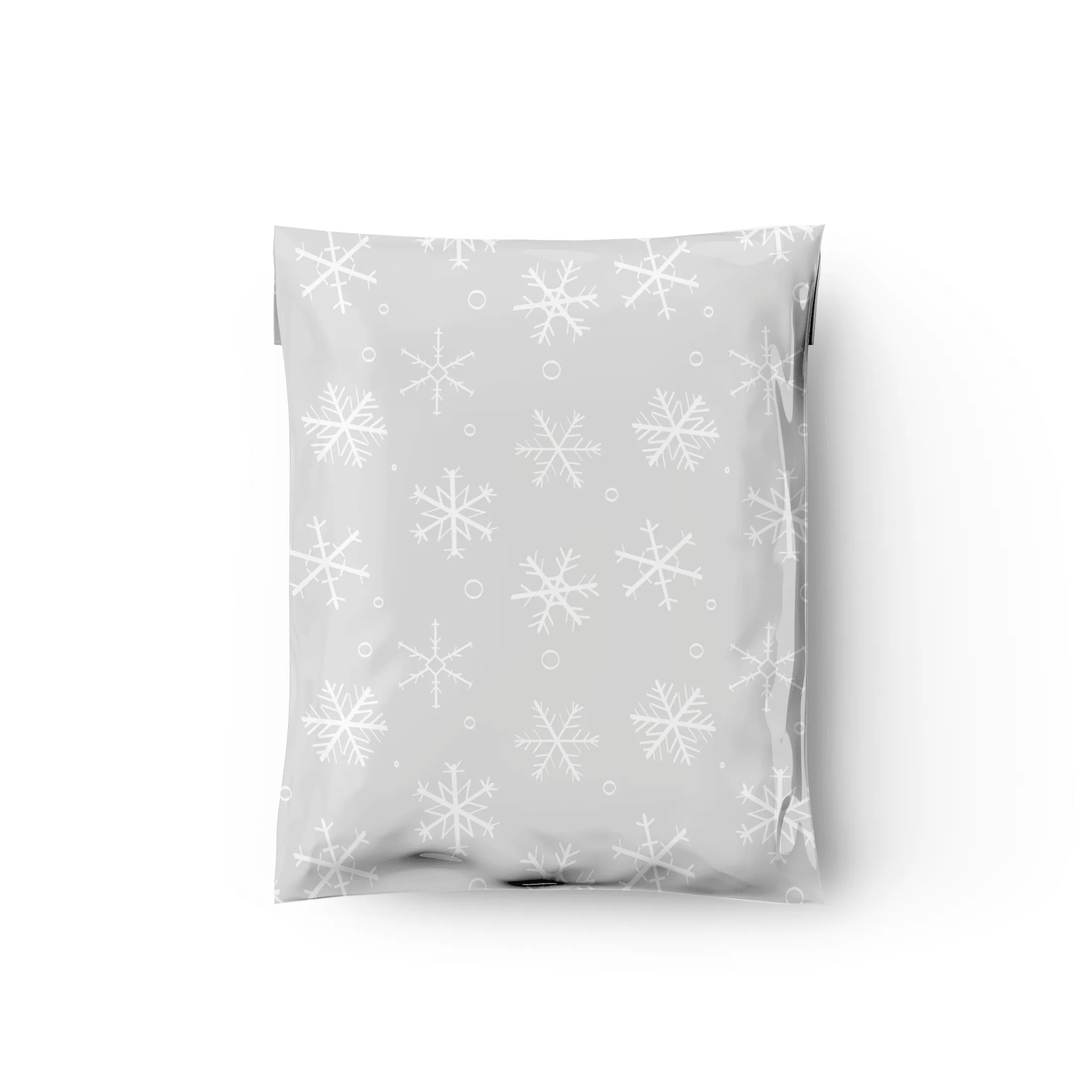 12x15" Winter Snowflake Designer Poly Mailers Shipping Envelopes Premium Printed Bags