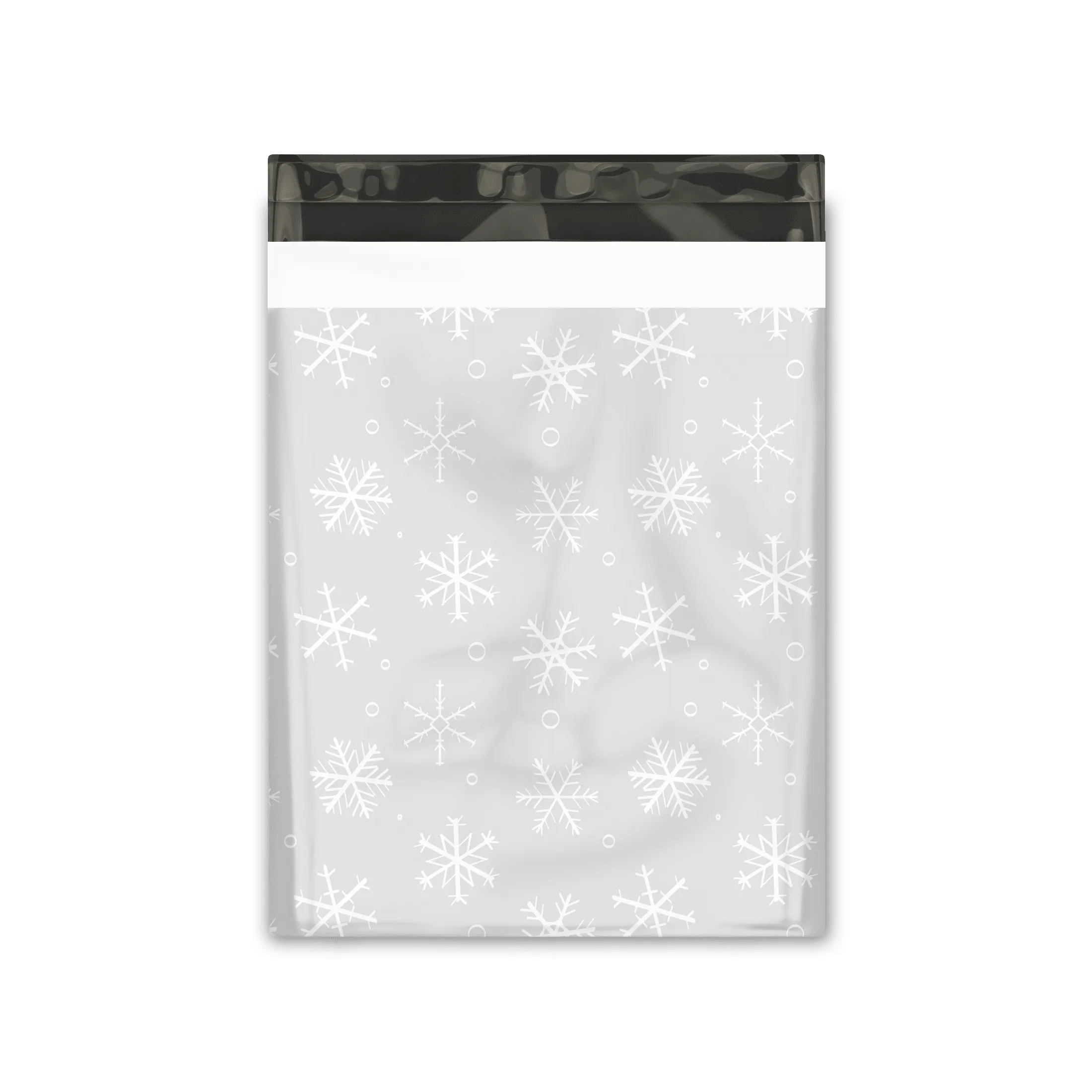 12x15" Winter Snowflake Designer Poly Mailers Shipping Envelopes Premium Printed Bags