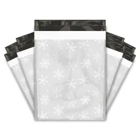 12x15" Winter Snowflake Designer Poly Mailers Shipping Envelopes Premium Printed Bags