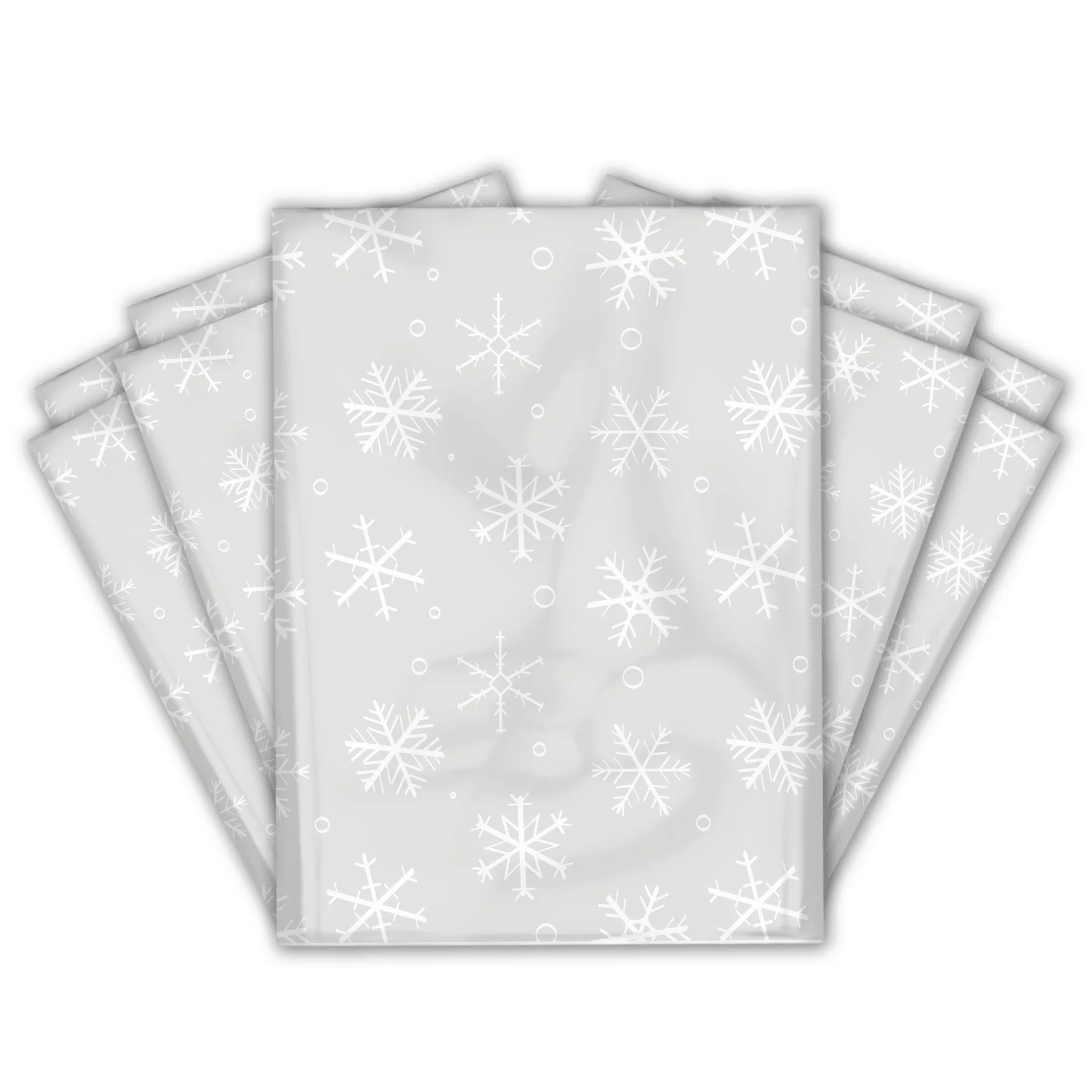 12x15" Winter Snowflake Designer Poly Mailers Shipping Envelopes Premium Printed Bags