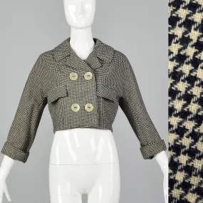 1960s Cropped Houndstooth Jacket