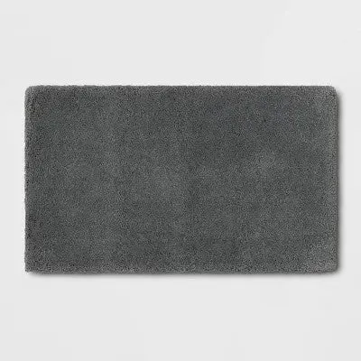 24"x40" Bath Rug Dark Gray- Threshold Signature