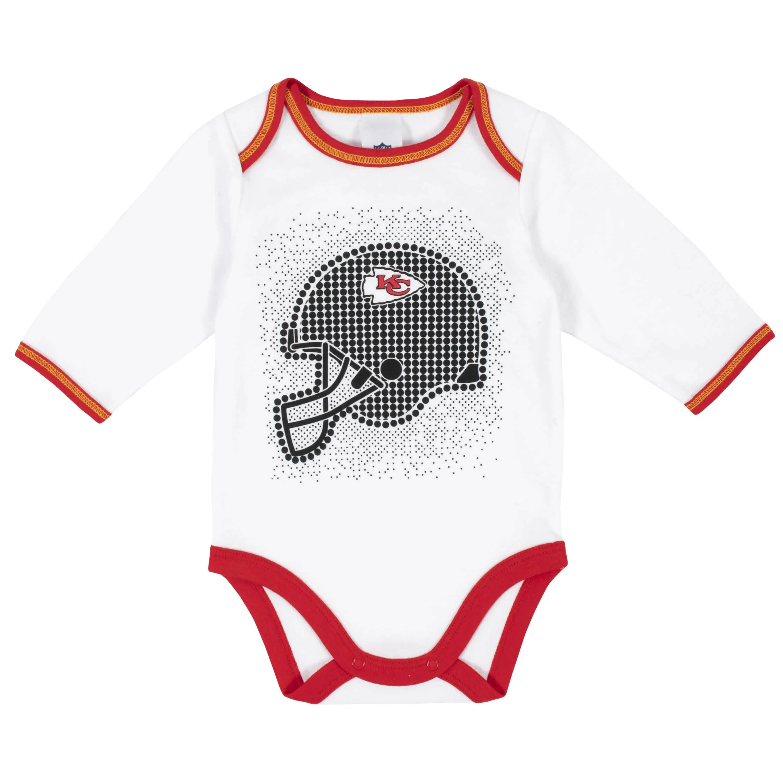 3-Piece Baby Boys Kansas City Chiefs Bodysuit, Footed Pant, and Cap Set