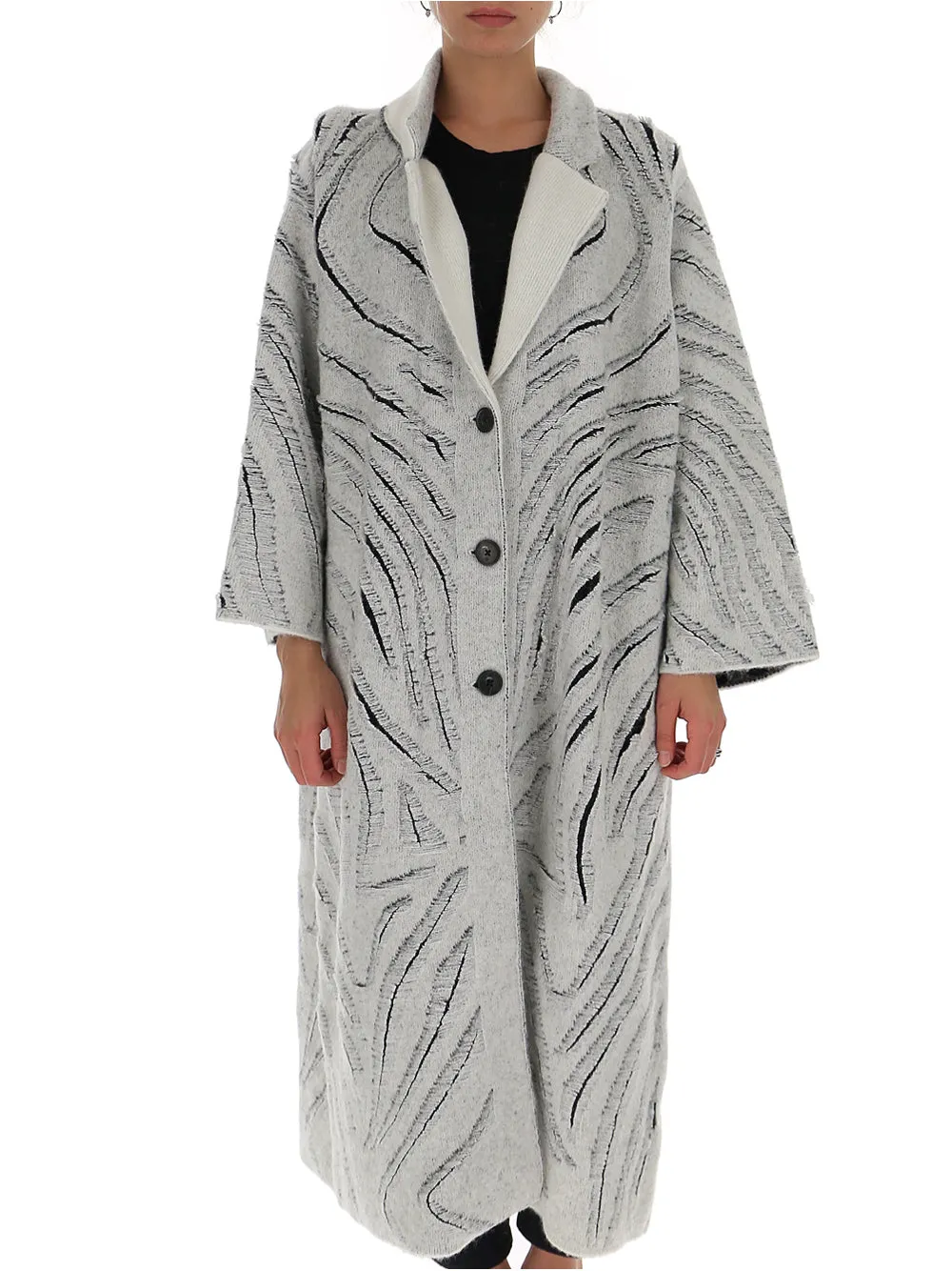 3.1 Phillip Lim Oversized Zebra Patterned Coat