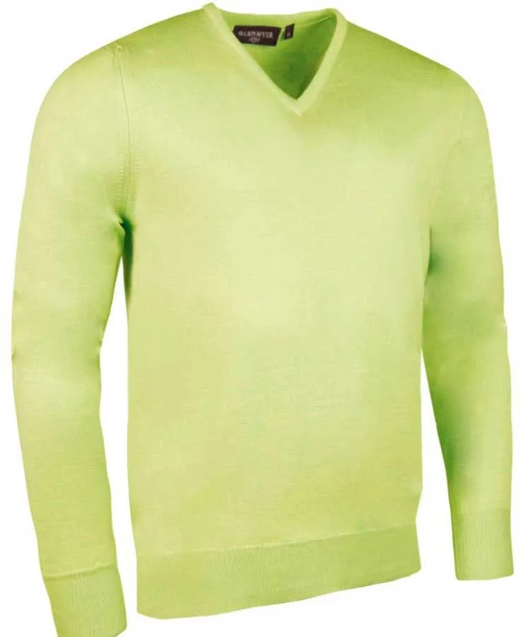 40% OFF GLENMUIR Mens Wilkie V-Neck Sweater - Fine Merino Wool - Charcoal - Size: SMALL & MEDIUM