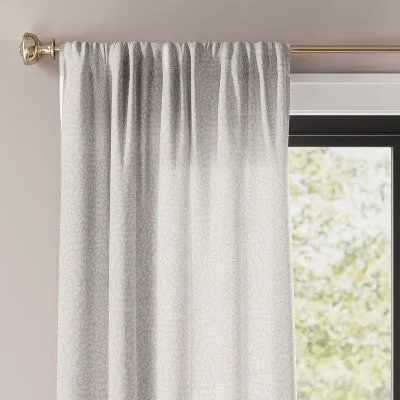 63"x54" Printed Farrah Light Filtering Curtain Panel Neutral - Threshold