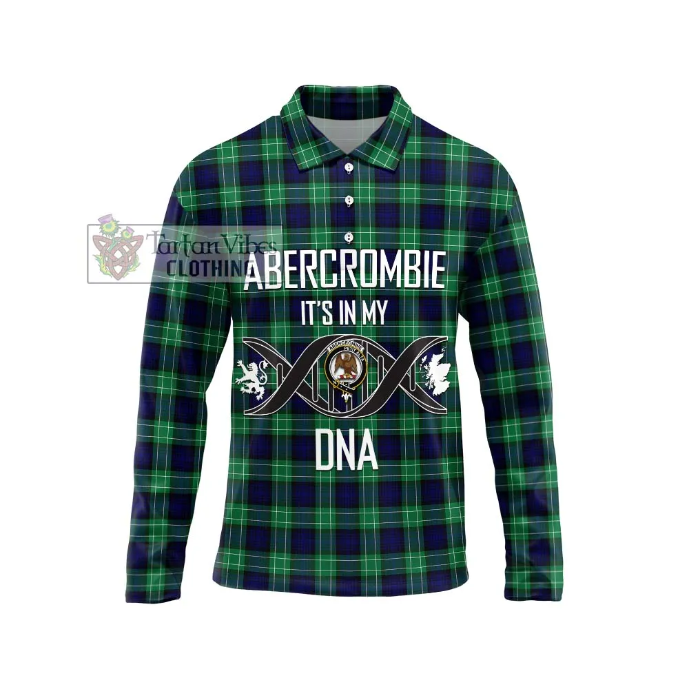 Abercrombie Tartan Long Sleeve Polo Shirt with Family Crest DNA In Me Style