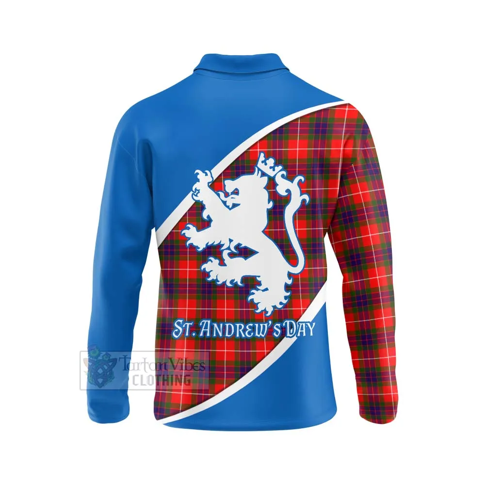 Abernethy Family Crest Tartan Long Sleeve Polo Shirt Celebrate Saint Andrew's Day in Style