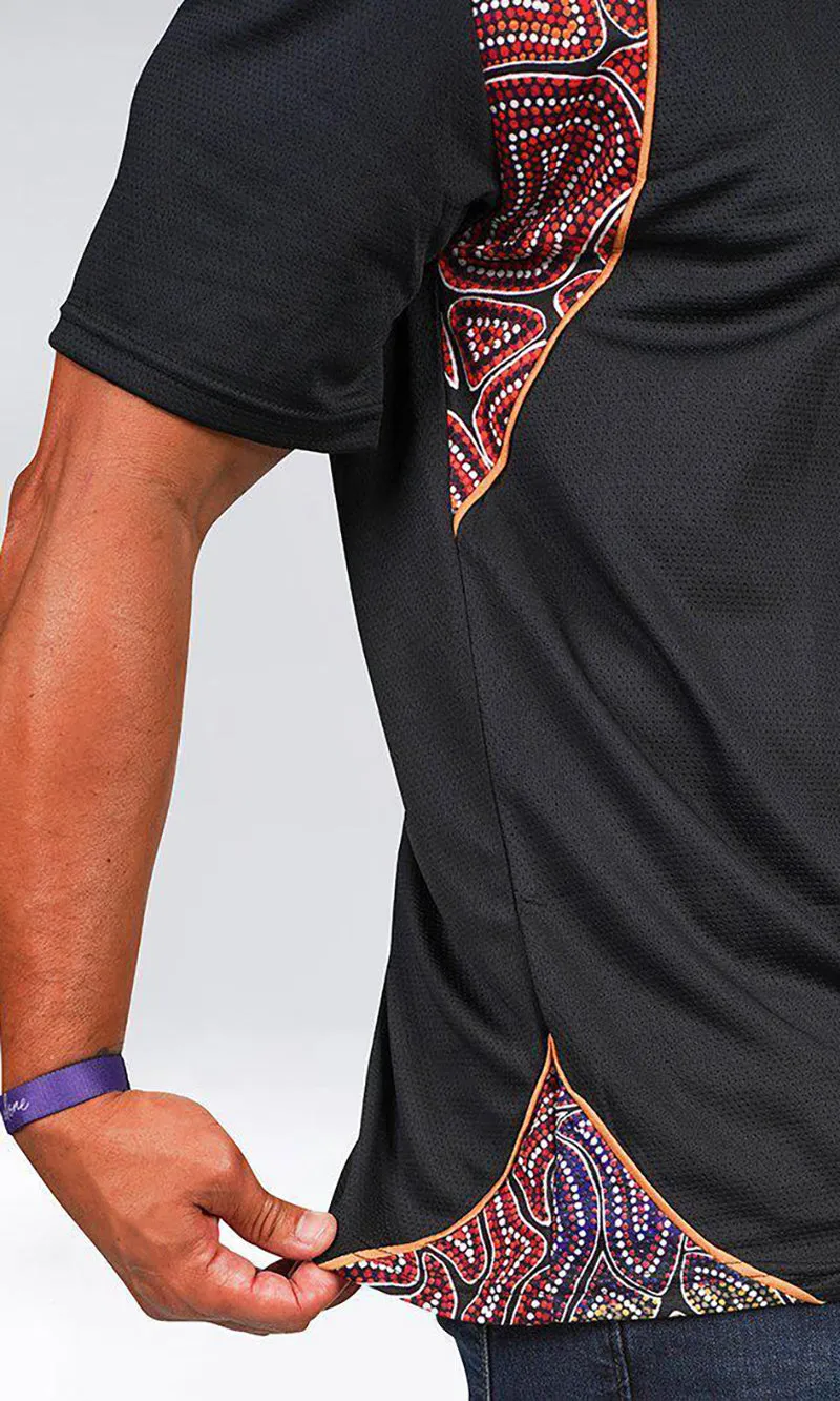 Aboriginal Art Unisex Bamboo Polo Our Many Tribes