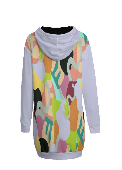 Abstract Wild Women's Hoodie Dress | Interlock