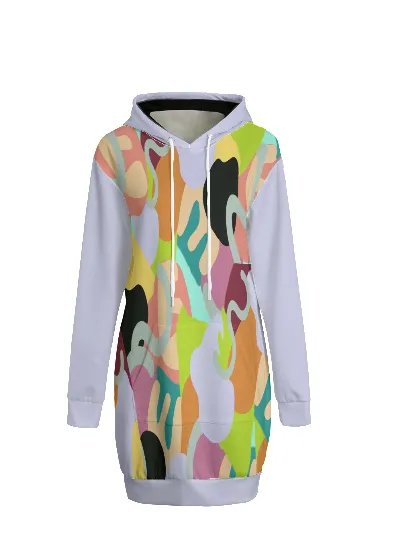 Abstract Wild Women's Hoodie Dress | Interlock