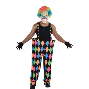 Adult Oversized Glow-in-the-Dark Harlequin Clown Pants | 1 ct