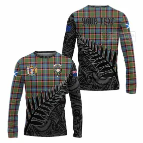 Aikenhead Crest Tartan Long Sleeve T-Shirt with New Zealand Silver Fern Half Style