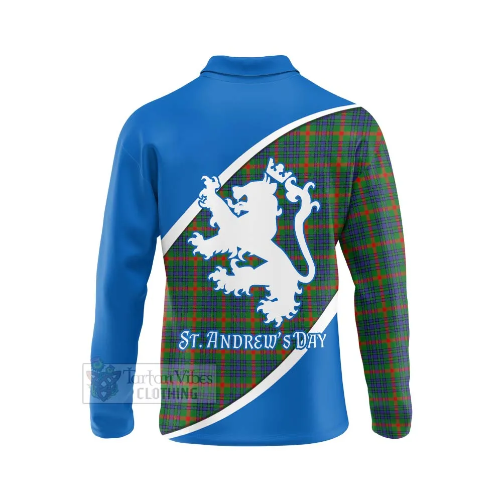 Aiton Family Crest Tartan Long Sleeve Polo Shirt Celebrate Saint Andrew's Day in Style