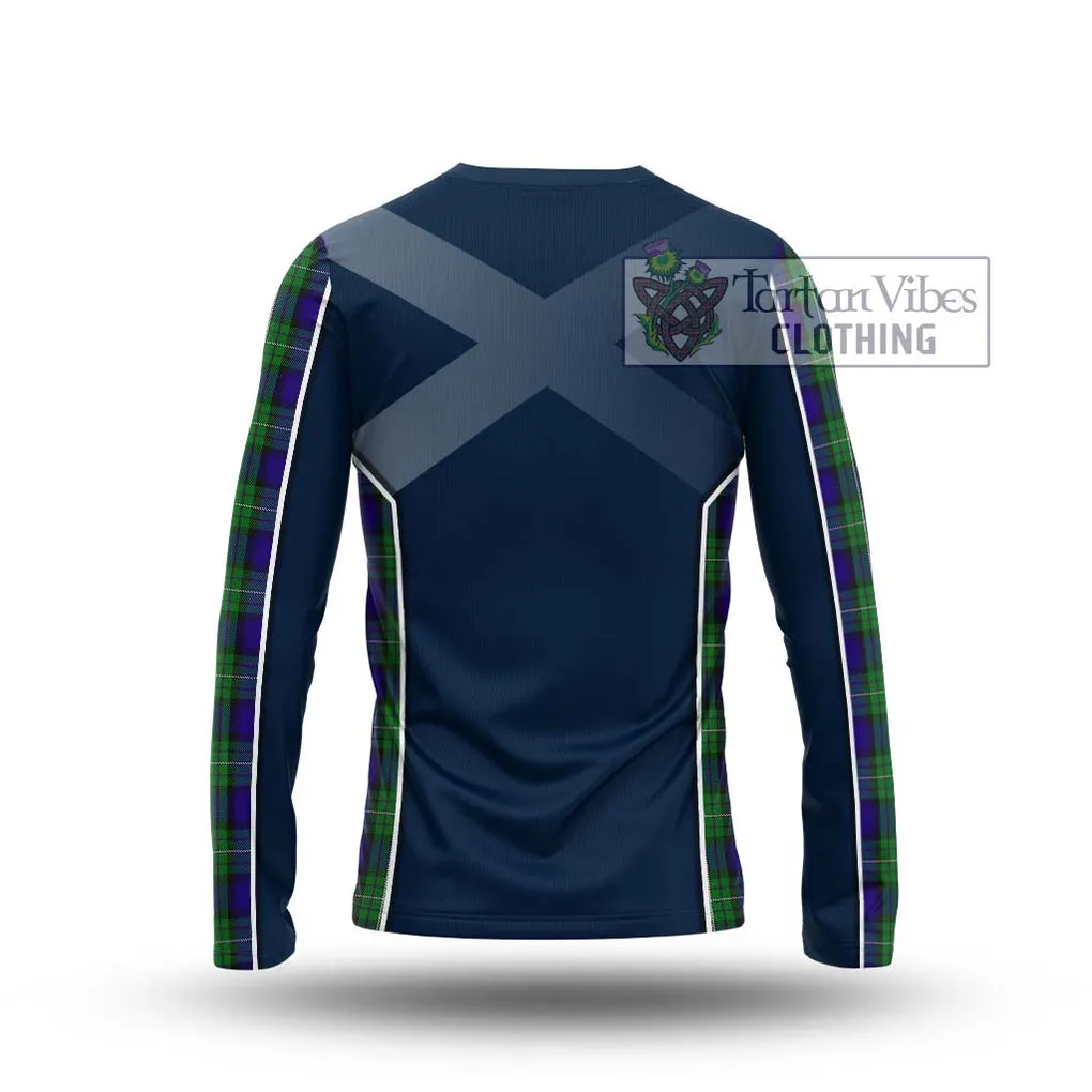 Alexander Tartan Long Sleeve T-Shirt with Family Crest and Lion Rampant Vibes Sport Style