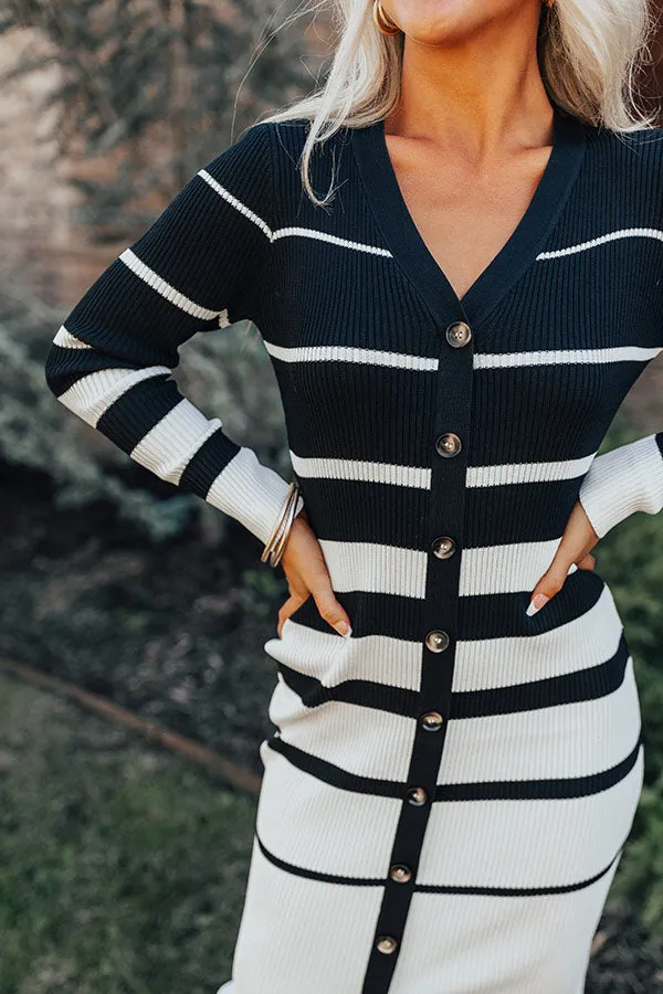 All The Hits Stripe Midi