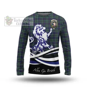 Allardice Tartan Long Sleeve T-Shirt with Alba Gu Brath Regal Lion Emblem