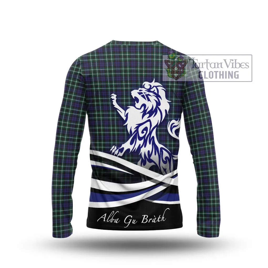 Allardice Tartan Long Sleeve T-Shirt with Alba Gu Brath Regal Lion Emblem