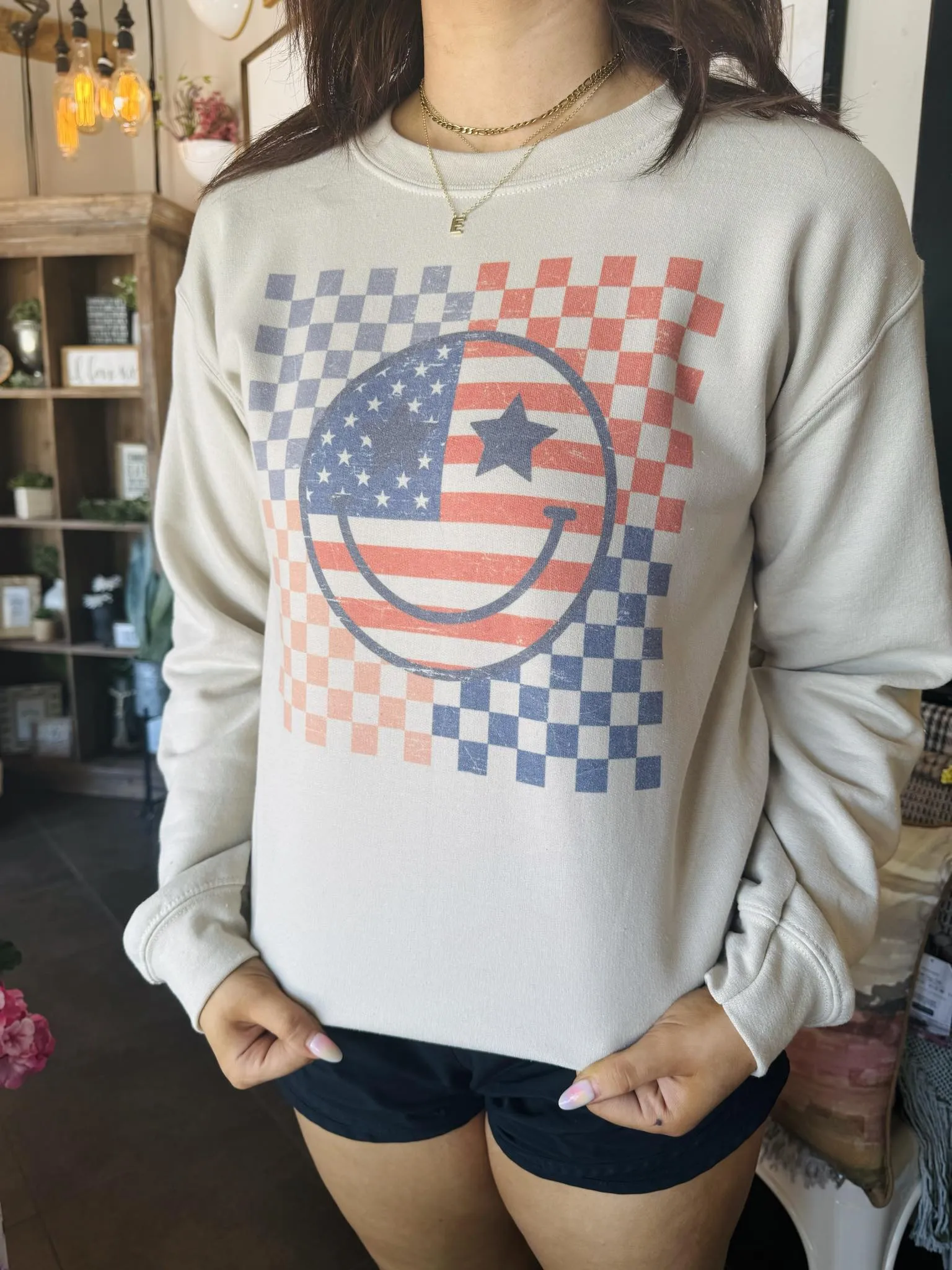 America Checkered Flag Sweatshirt