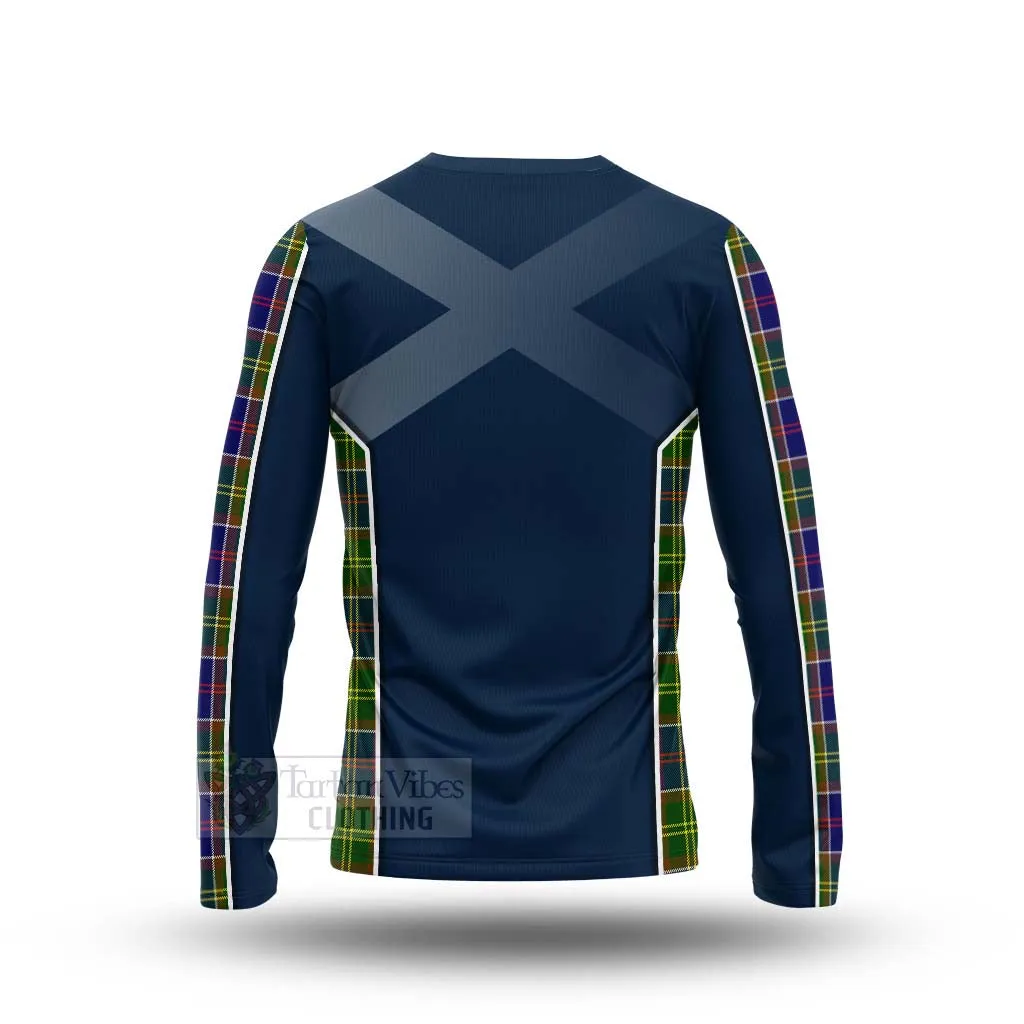 Arnott Tartan Long Sleeve T-Shirt with Family Crest and Scottish Thistle Vibes Sport Style