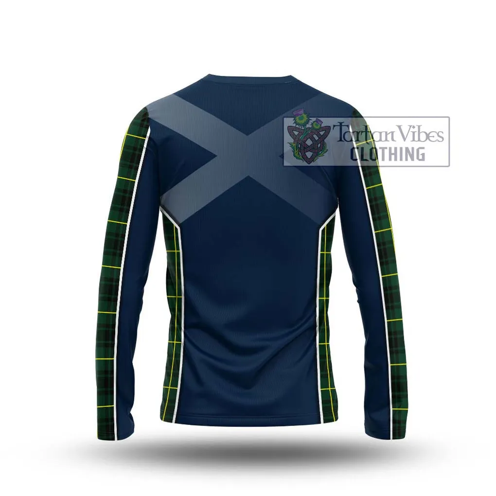 Arthur Modern Tartan Long Sleeve T-Shirt with Family Crest and Lion Rampant Vibes Sport Style