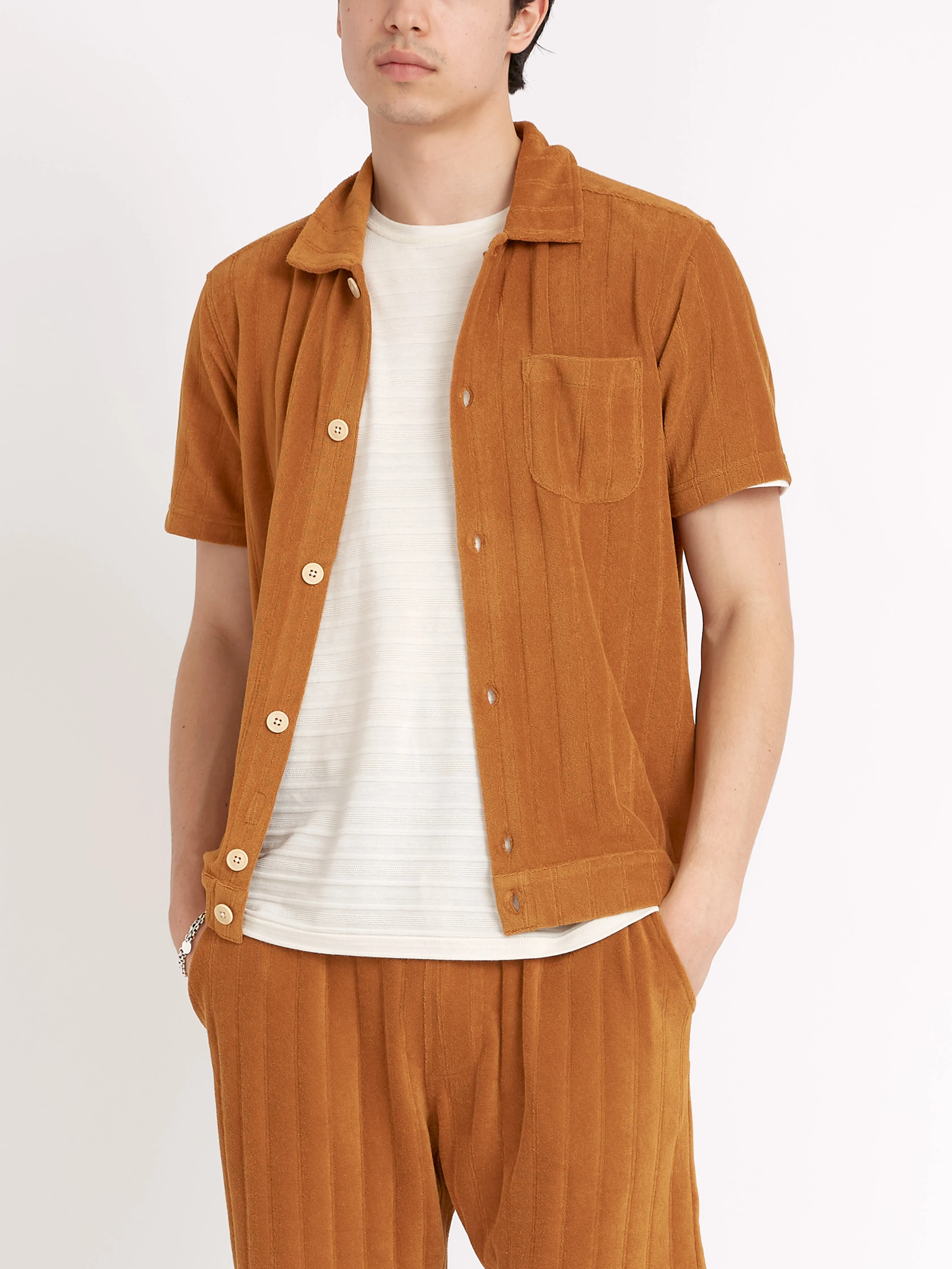 Ashby Short Sleeve Jersey Shirt Haywood Ochre