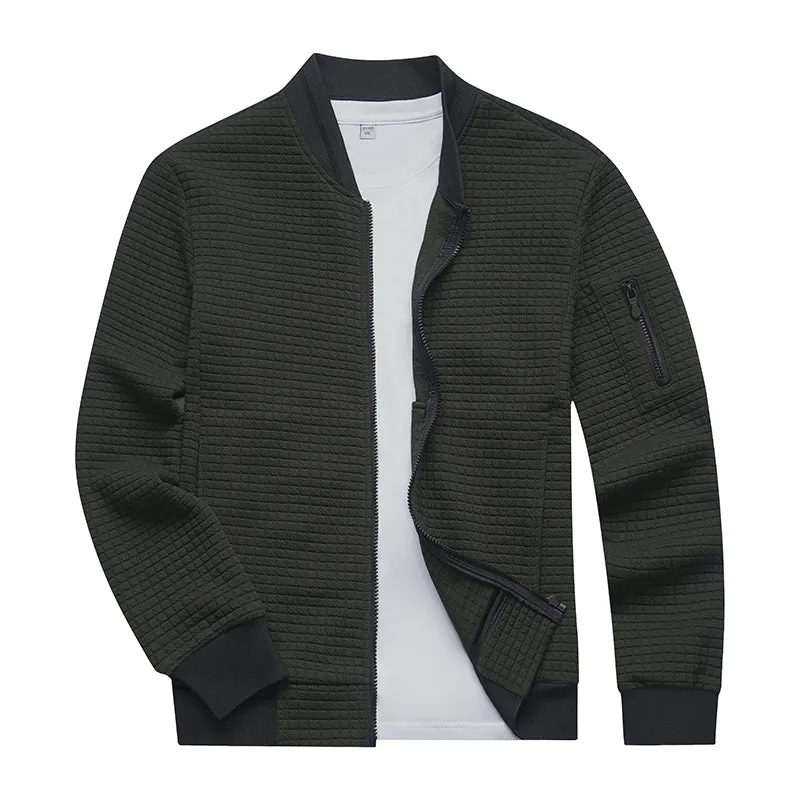 Athletic Collar Quilted Casual Jackets