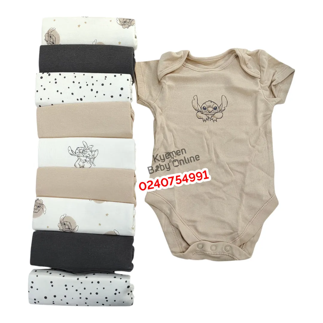 Baby Body Suit (Disney Baby) Short Sleeves (Unisex) 10pcs