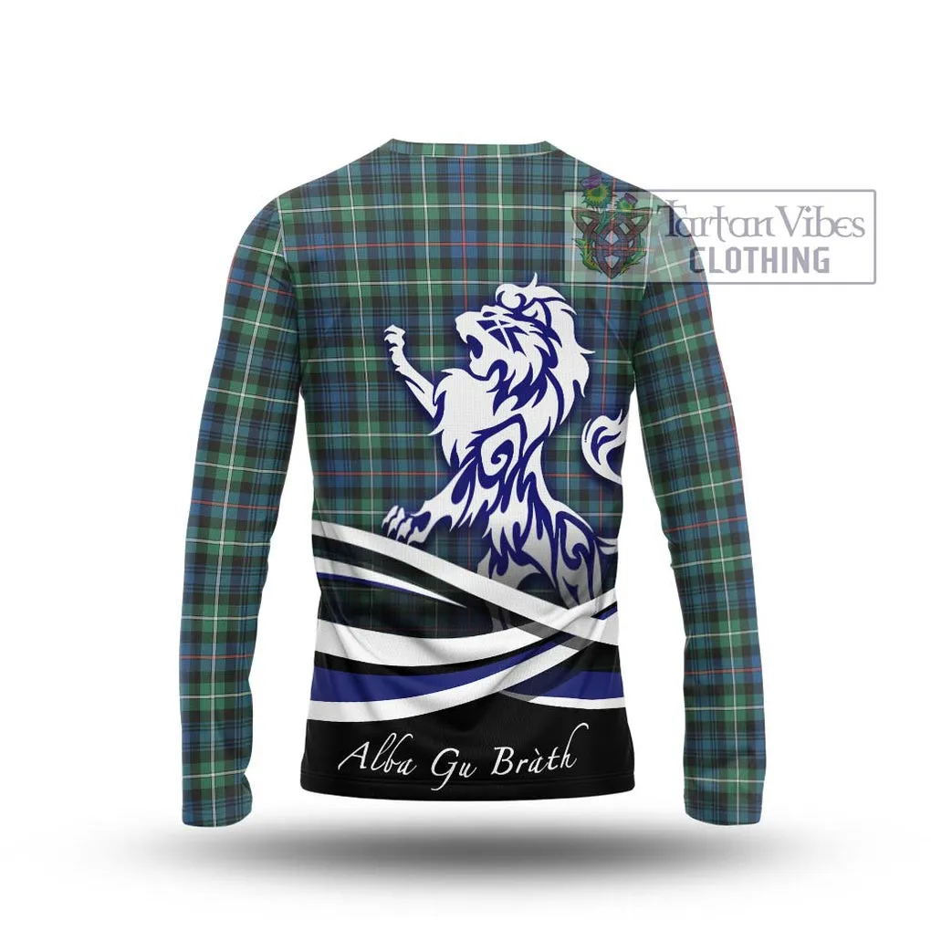 Baillie Ancient Tartan Long Sleeve T-Shirt with Alba Gu Brath Regal Lion Emblem