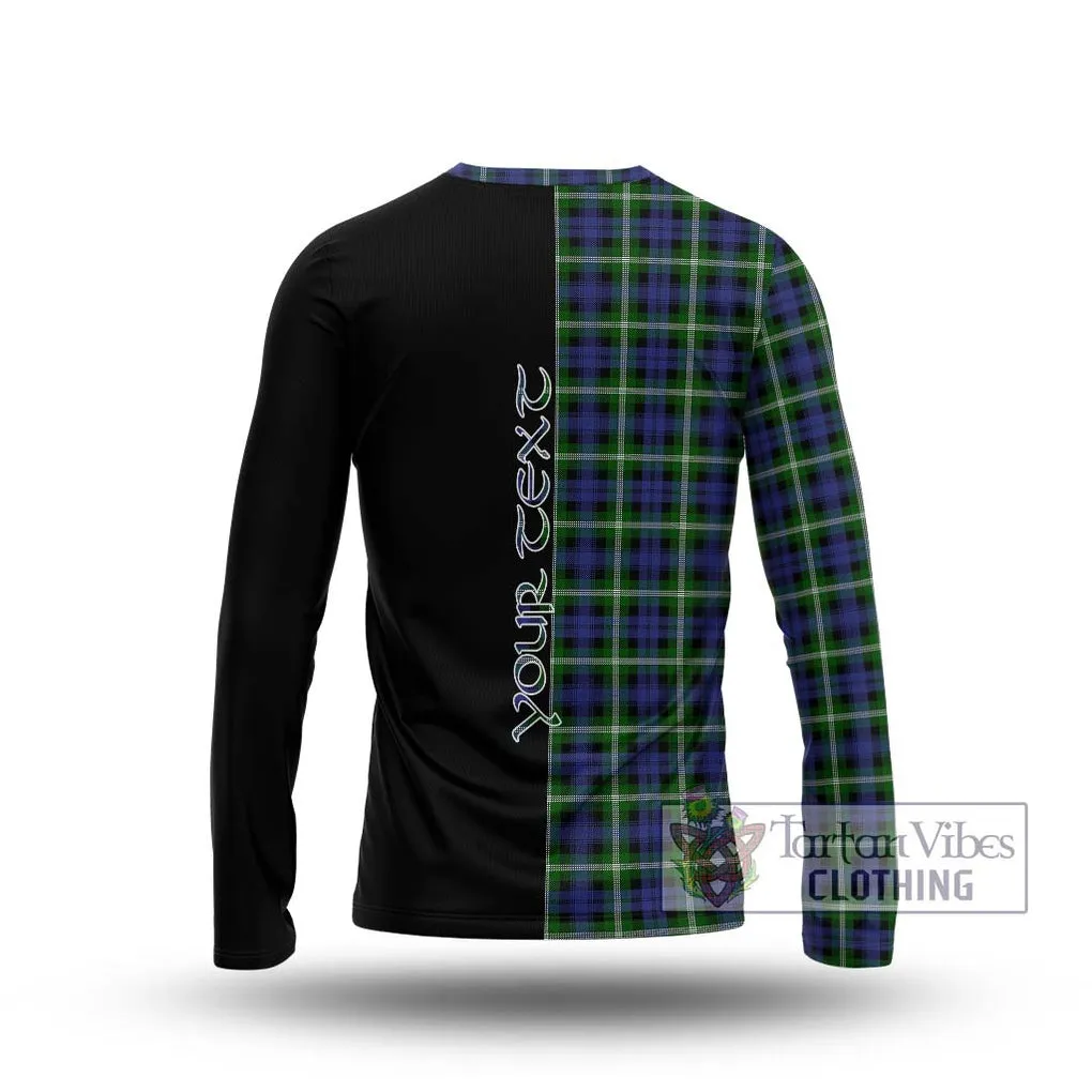 Baillie of Polkemmet Tartan Long Sleeve T-Shirt with Family Crest and Half Of Me Style