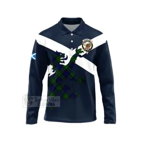 Bannatyne Tartan Lion Rampant Long Sleeve Polo Shirt  Proudly Display Your Heritage with Alba Gu Brath and Clan Name