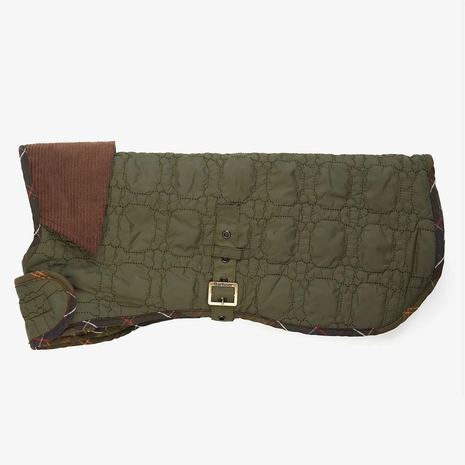 Barbour Quilted Dog Bone Dog Coat in Dark Olive