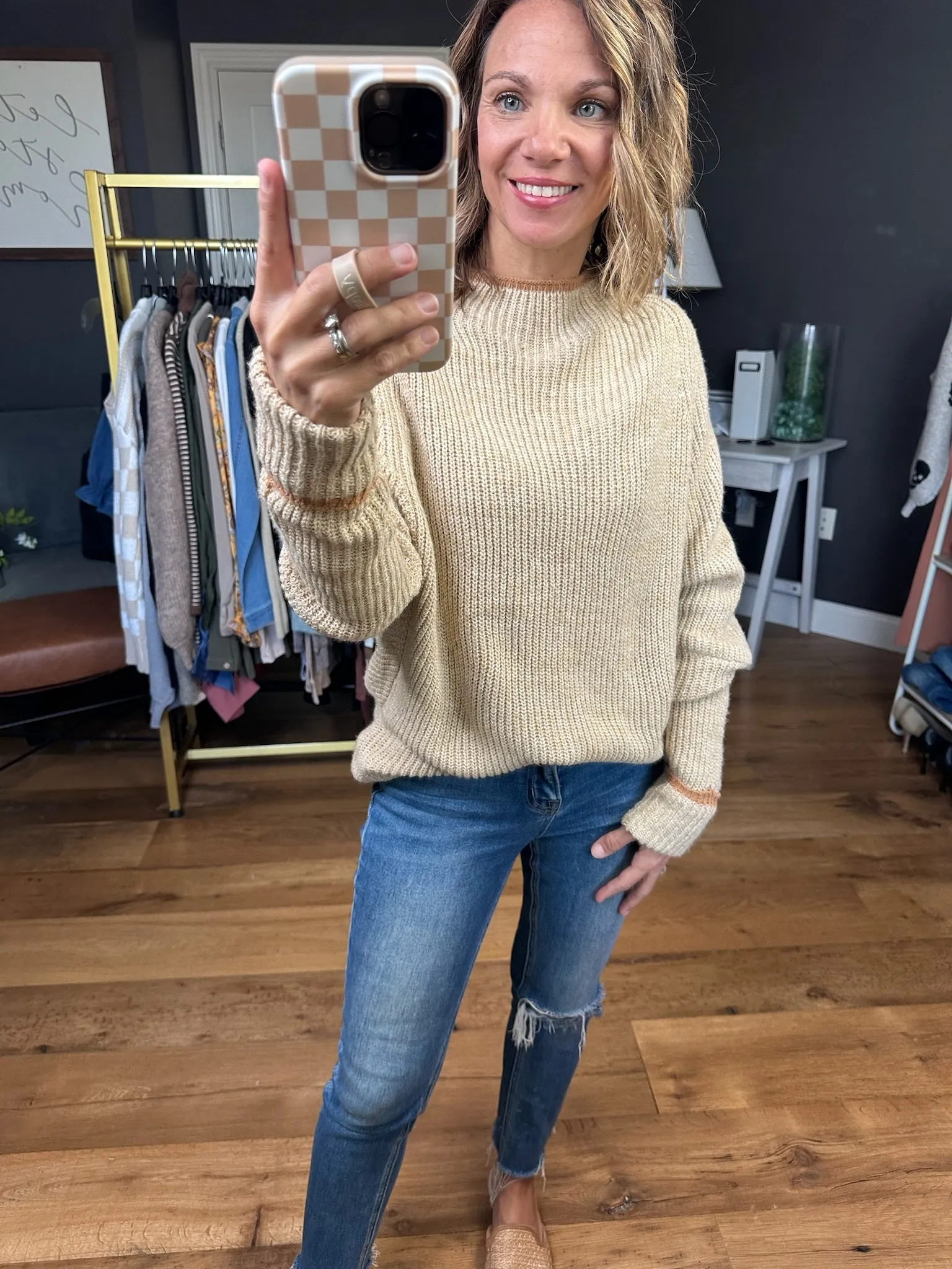 Behind The Scenes Dolman Sleeve Sweater - Blonde