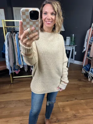 Behind The Scenes Dolman Sleeve Sweater - Blonde