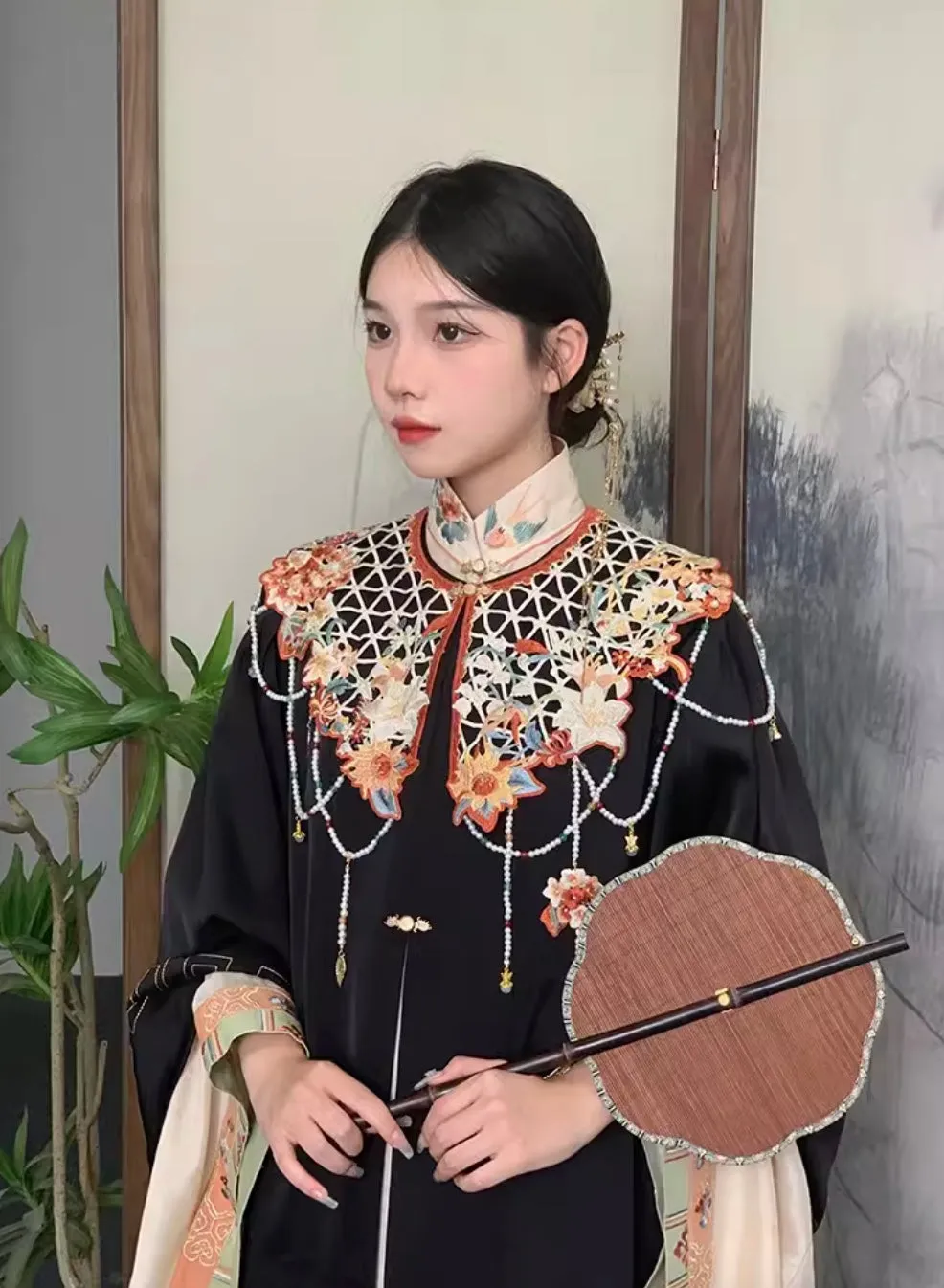 Bi Yè 毕业 Graduation Ming Dynasty Floral Cloud Collar Aoqun Set