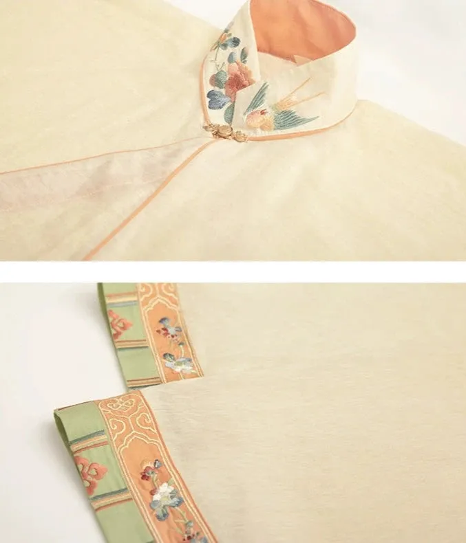 Bi Yè 毕业 Graduation Ming Dynasty Floral Cloud Collar Aoqun Set