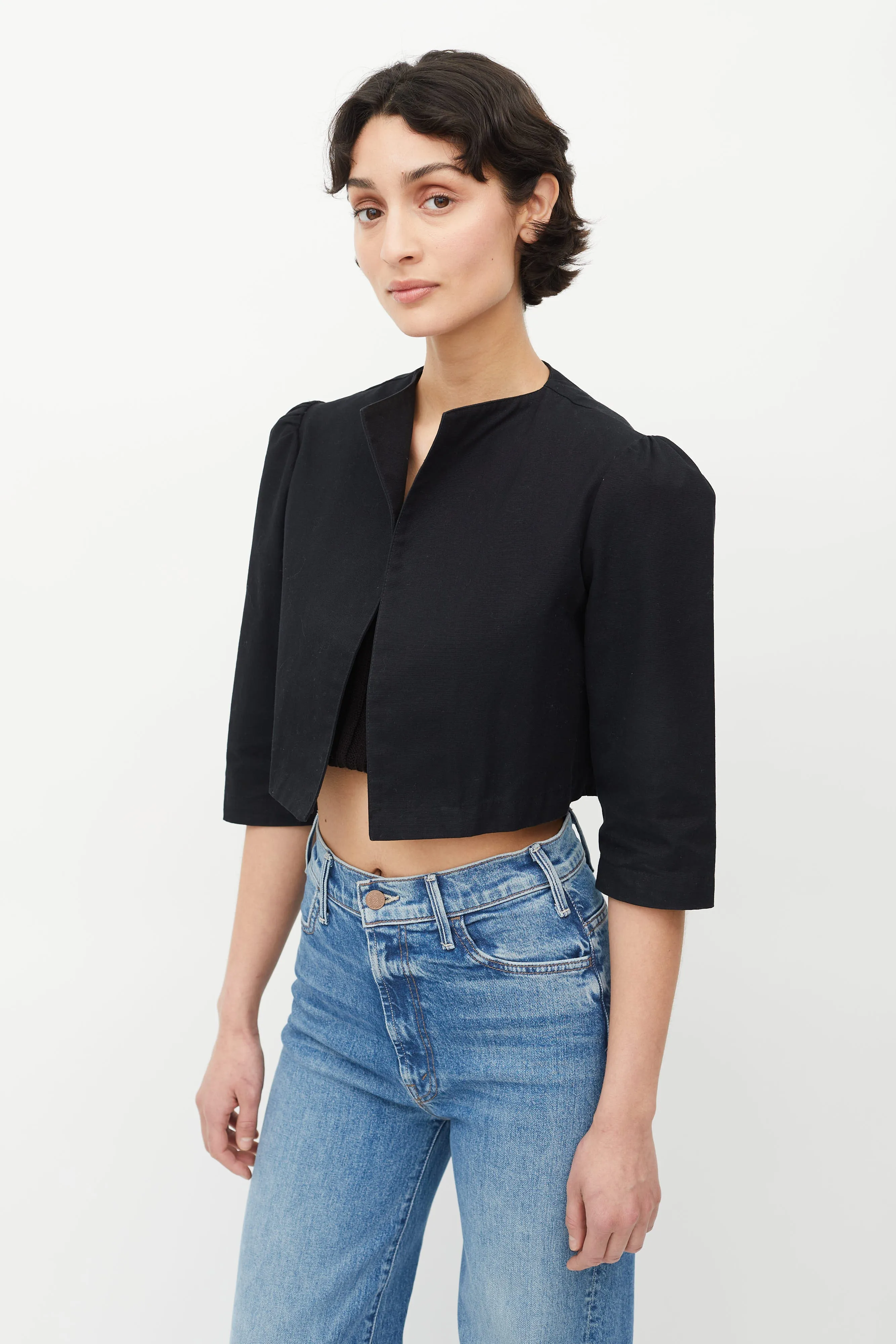 Black Cropped Jacket