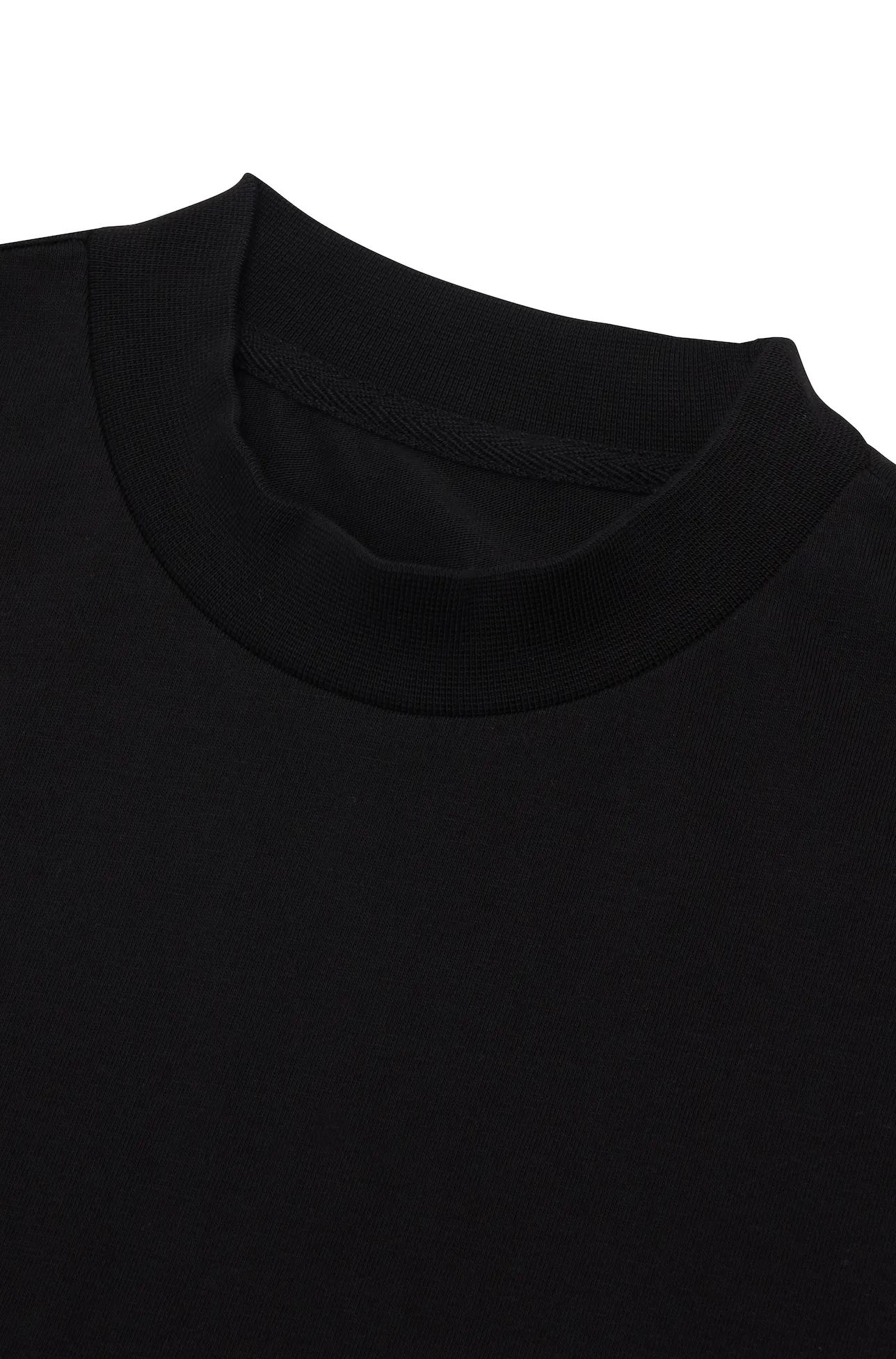 Black Mock Neck T-Shirt