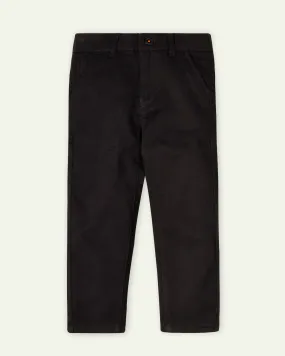 Black Straight Fit Chinos