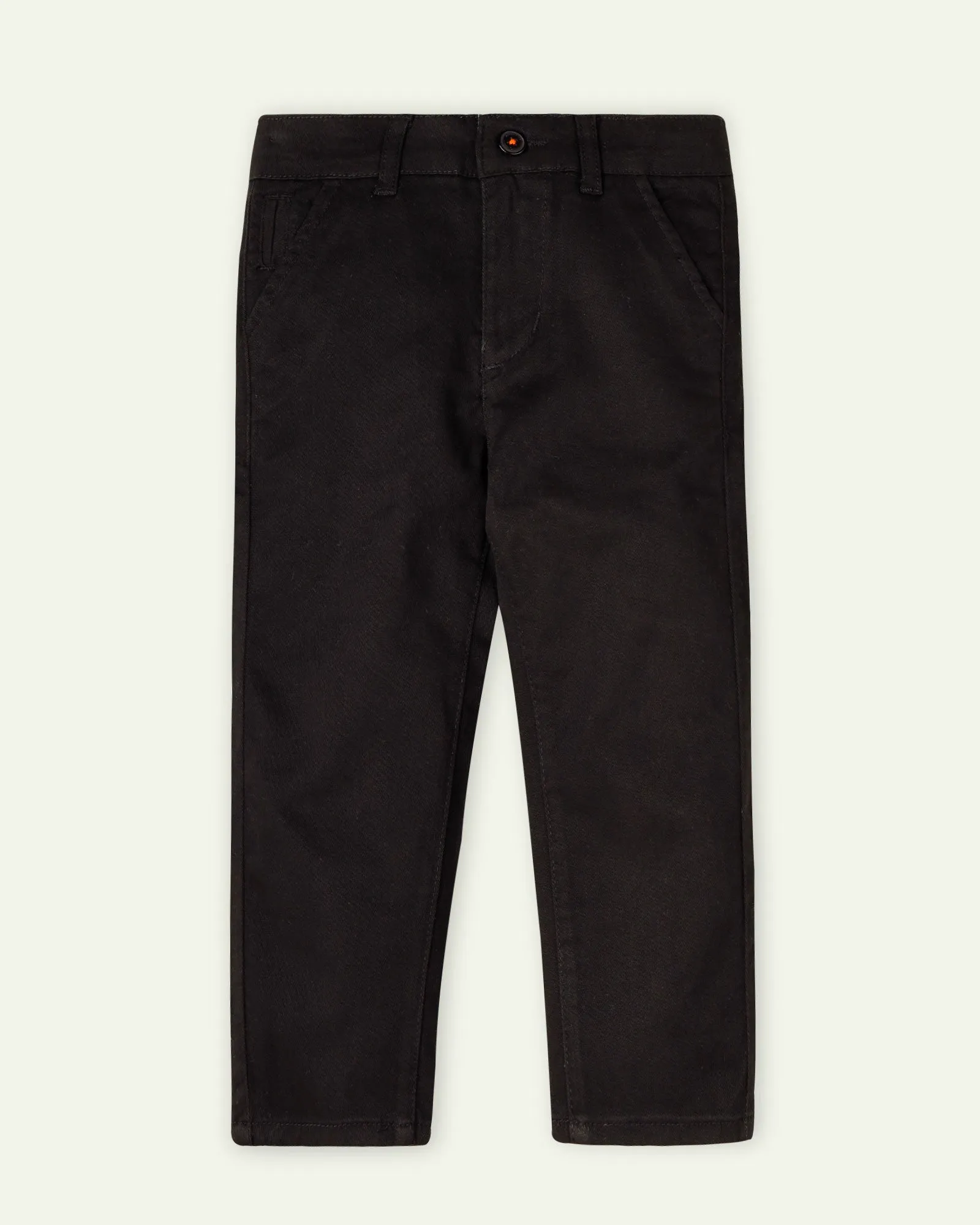 Black Straight Fit Chinos