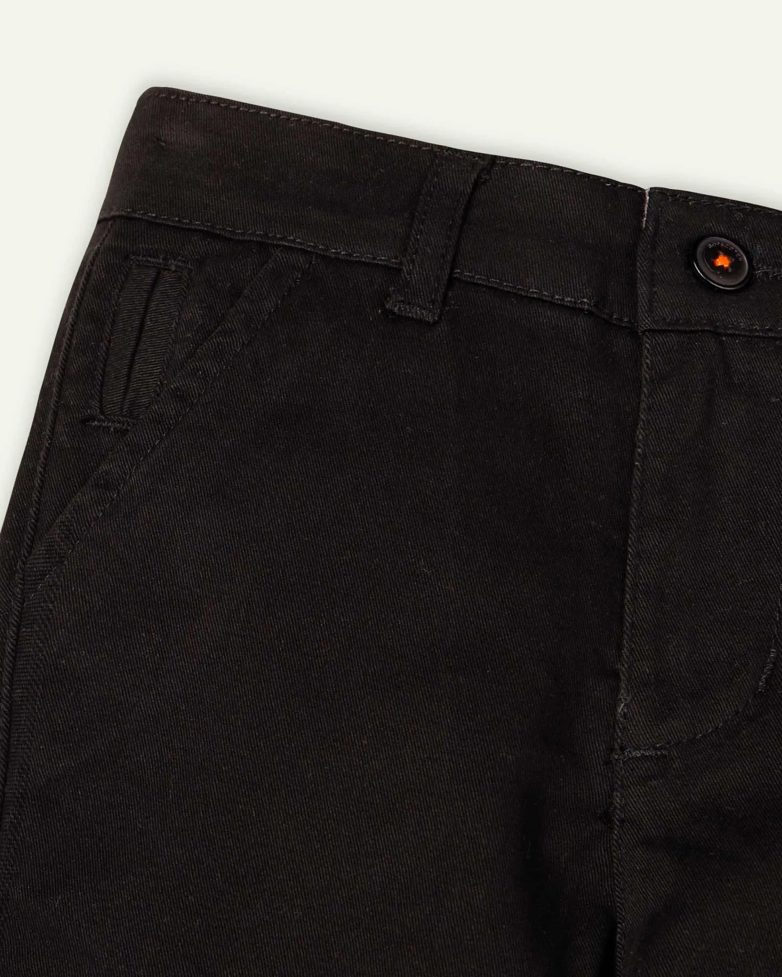 Black Straight Fit Chinos