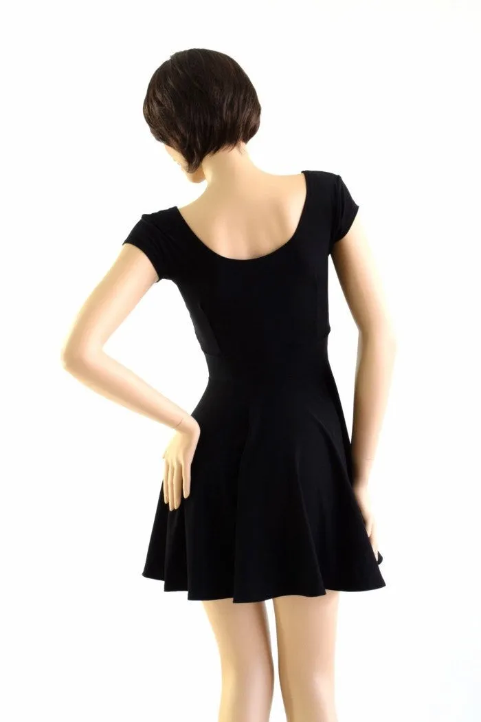 Black Zen Soft Knit Skater Dress