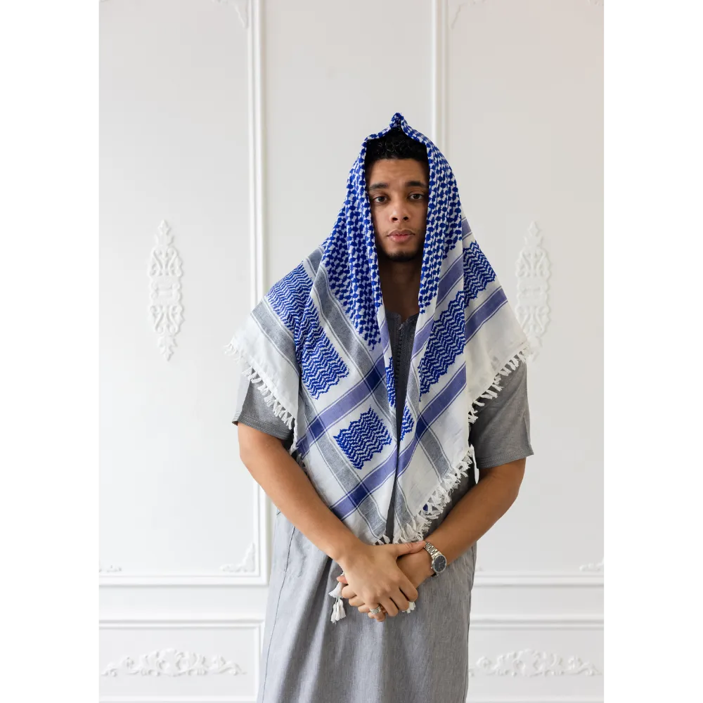 Blue and White Imamah