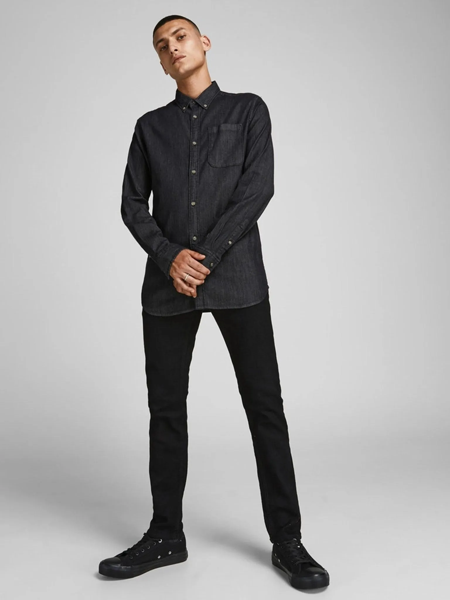 Brook Denim Skjorte - Black Denim