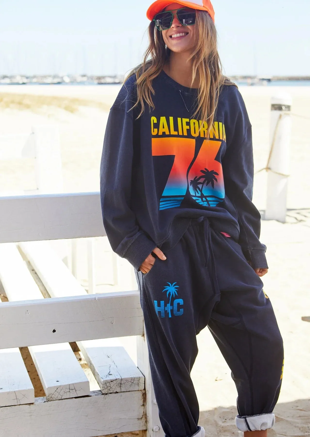 California Sunset 76 Drop Crotch Pant in Navy