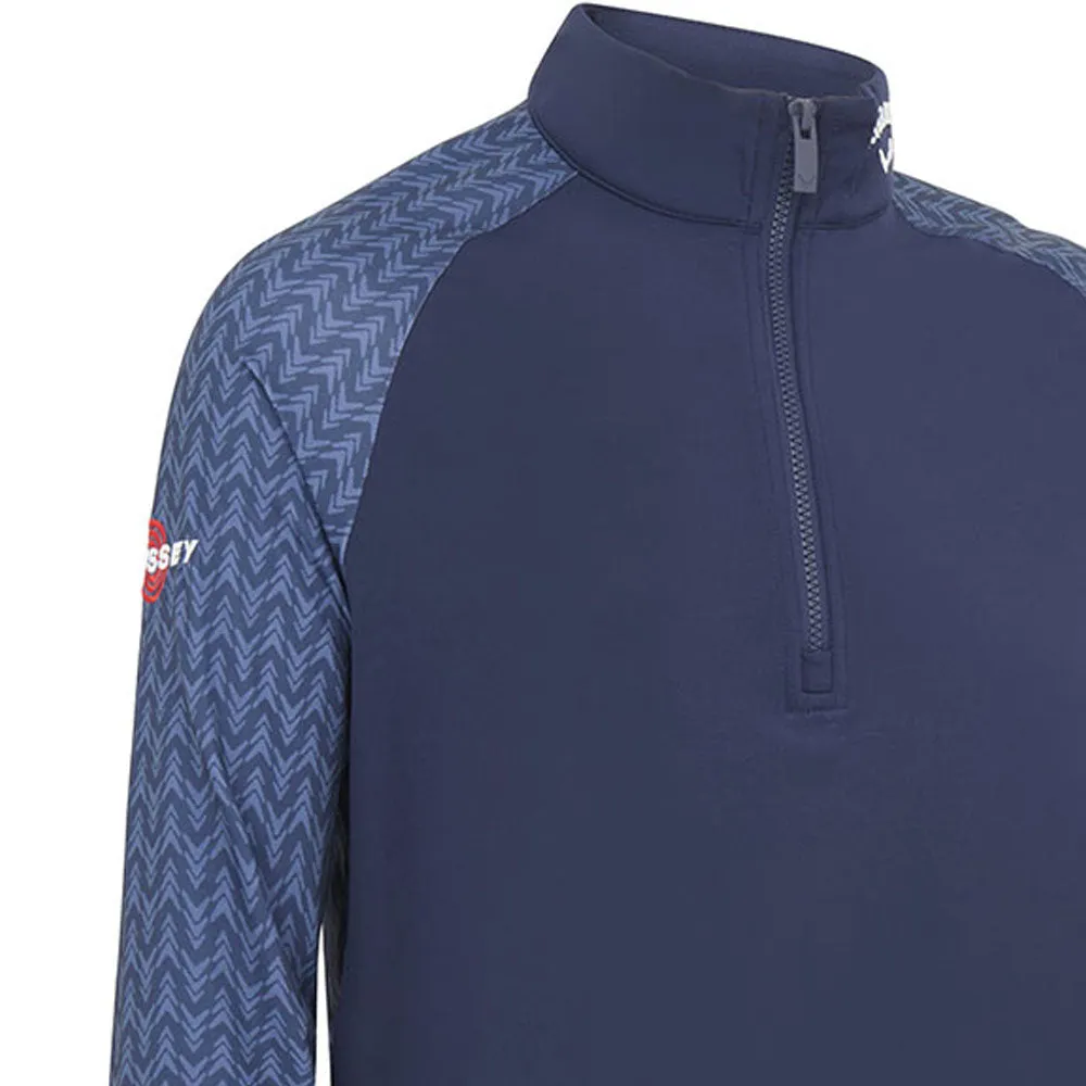 Callaway 1/4 Zip Odyssey Blocked Pullover - Peacoat