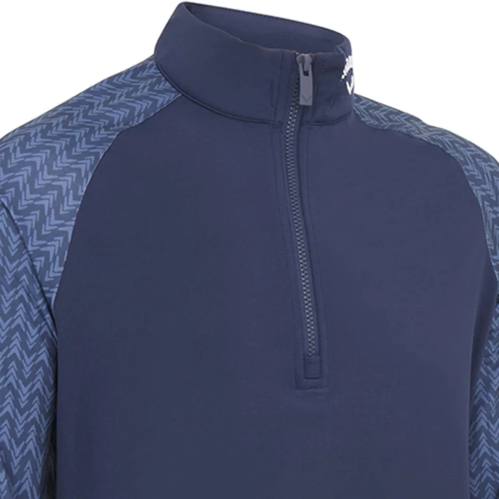 Callaway 1/4 Zip Odyssey Blocked Pullover - Peacoat