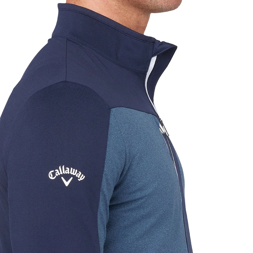 Callaway Aquapel 1/2 Zip Pullover Sweater - Peacoat/Bright White